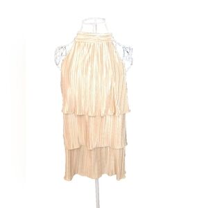 Elegant Pleated Halter Shirt